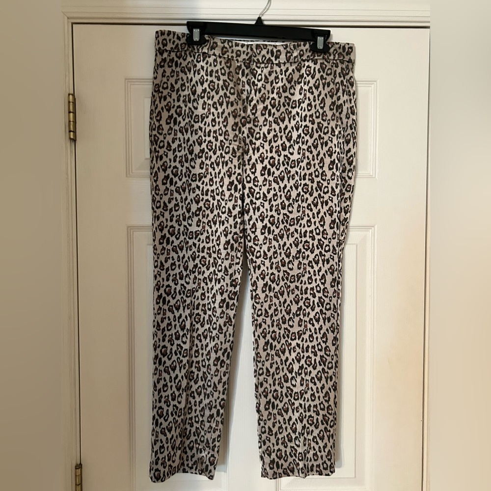 Banana Republic leopard ankle pants.